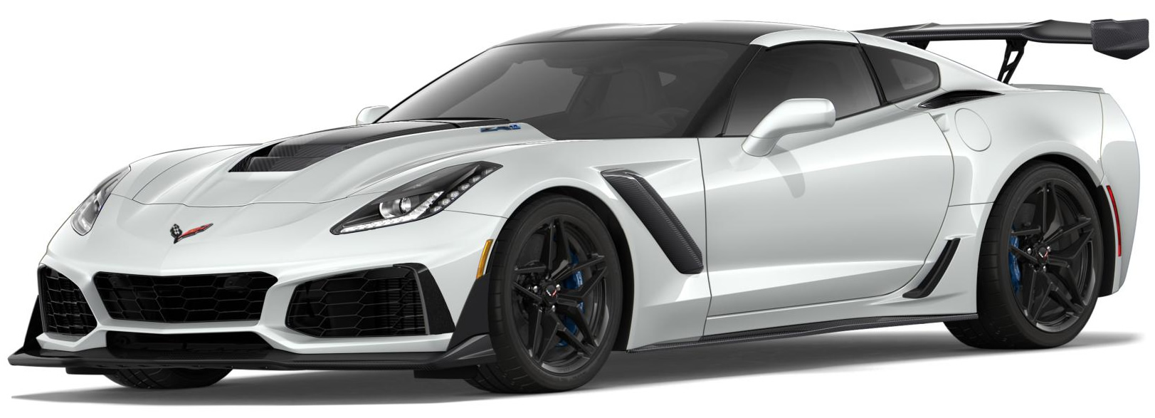 2019 Corvette ZR1 Coupe in Arctic White with the ZTK Track Performance Package